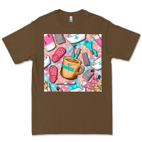 Cacao hospital nurse coffee cups with leopard seamless pattern bbs Premium Tee - BundleAndBundleShop