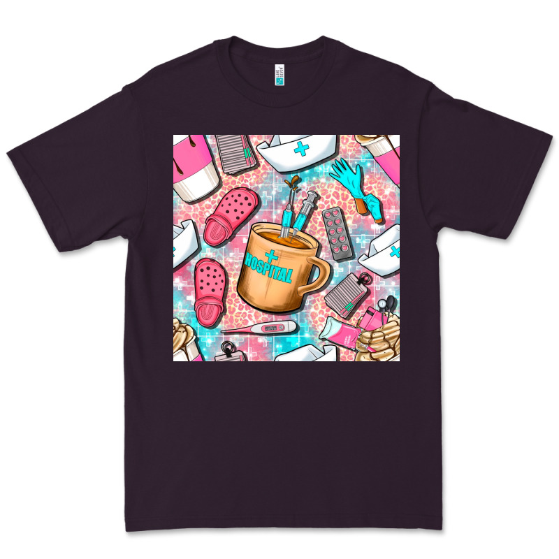 Hospital Nurse Coffee Cups With Leopard Seamless Pattern Bbs Premium Tee by BundleAndBundleShop | Teevron