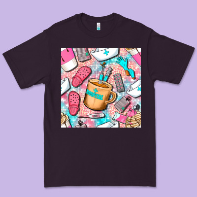 Hospital Nurse Coffee Cups With Leopard Seamless Pattern Bbs Premium Tee Designed By Bundleandbundleshop