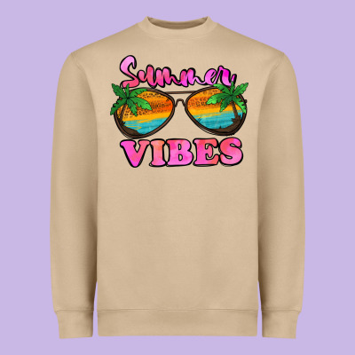 Summer Vibes Heavyweight Sweatshirt Designed By Jasminsmagicworld