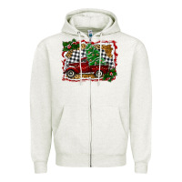 Christmas Truck With Christmas Tree Zipper Hoodie | Teevron