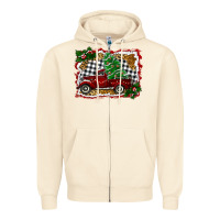 Sandshell Christmas Truck With Christmas Tree Zipper Hoodie - RanaPortraitStore