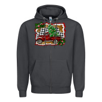 Smoke Christmas Truck With Christmas Tree Zipper Hoodie - RanaPortraitStore