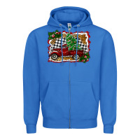 True Royal Christmas Truck With Christmas Tree Zipper Hoodie - RanaPortraitStore