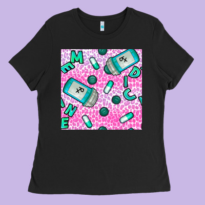 Western Medicine Seamless Pattern Ladies Tee Designed By Bundleandbundleshop