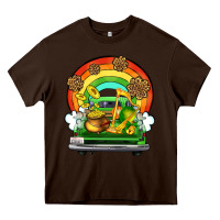 Chocolate Brown St. Patrick's Day truck Heavy Core Tee - OliviaCreatesArt
