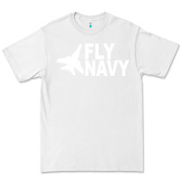 White fly navy Premium Tee - DesigneFamous