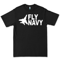 Black fly navy Premium Tee - DesigneFamous