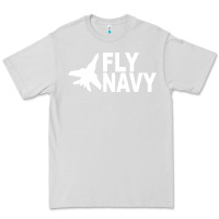 Dove Grey fly navy Premium Tee - DesigneFamous
