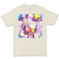 Bone Easter Eggs With Flowers Seamless Pattern Premium Tee - BundleAndBundleShop