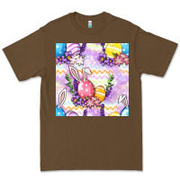 Cacao Easter Eggs With Flowers Seamless Pattern Premium Tee - BundleAndBundleShop