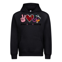 Black peace love nursing Urban Hoodie - Jasminsmagicworld