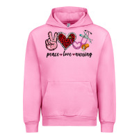 Fuchsia Pink peace love nursing Urban Hoodie - Jasminsmagicworld