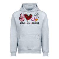 Heather Grey peace love nursing Urban Hoodie - Jasminsmagicworld