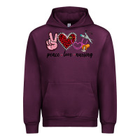 Mauve Wine peace love nursing Urban Hoodie - Jasminsmagicworld