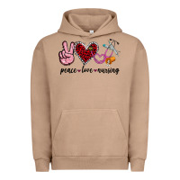 Pigment Burro peace love nursing Urban Hoodie - Jasminsmagicworld