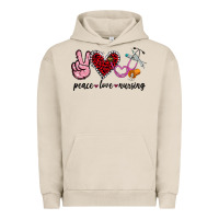 Pigment French Oak peace love nursing Urban Hoodie - Jasminsmagicworld