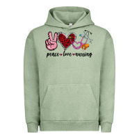 Pigment Oil Green peace love nursing Urban Hoodie - Jasminsmagicworld