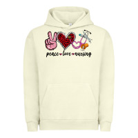 Pigment Pistachio peace love nursing Urban Hoodie - Jasminsmagicworld