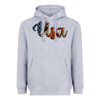 Heather Grey usa calligraphy Heavyweight Hoodie - Jasminsmagicworld