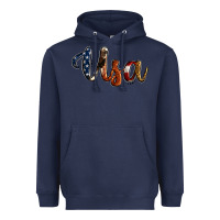 Navy usa calligraphy Heavyweight Hoodie - Jasminsmagicworld