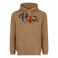 Toasted Coconut usa calligraphy Heavyweight Hoodie - Jasminsmagicworld
