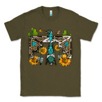 Army Green western free bird Classic Tee - OliviaCreatesArt
