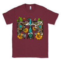 Burgundy western free bird Classic Tee - OliviaCreatesArt