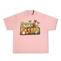 Salmon Happy Easter Urban Heavy Tee - LillyAllenDesigns