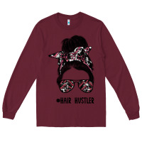 Burgundy hair hustler Long Sleeve Tee - SublimationCraftShop