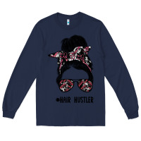 Navy hair hustler Long Sleeve Tee - SublimationCraftShop
