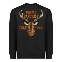 Black best buckin' dad ever deer Heavyweight Sweatshirt - Jasminsmagicworld
