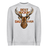 Heather Grey best buckin' dad ever deer Heavyweight Sweatshirt - Jasminsmagicworld