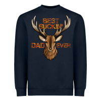 Navy best buckin' dad ever deer Heavyweight Sweatshirt - Jasminsmagicworld