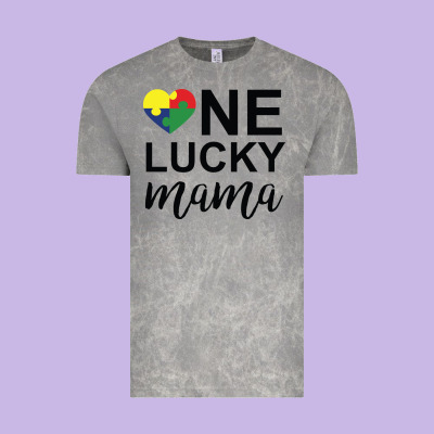 One Lucky Mama Vintage Tee Designed By Cowhidedigitalart