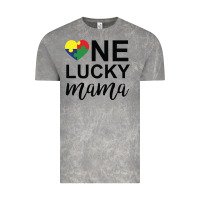Cloud Rock one lucky mama Vintage Tee - CowhideDigitalArt