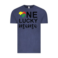 Vintage Denim one lucky mama Vintage Tee - CowhideDigitalArt