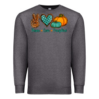 Charcoal Heather peace love pumpkins Premium Sweatshirt - Jasminsmagicworld