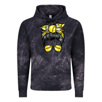 Cloud Black softball mom Vintage Hoodie - RacoonDesign