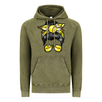 Vintage Olive softball mom Vintage Hoodie - RacoonDesign