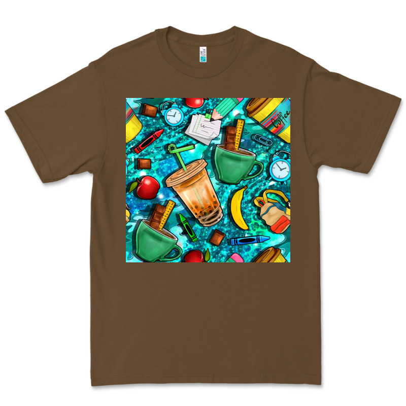 School Boy Coffe Cup With Camouflage Seamless Pattern Bbs Premium Tee by BundleAndBundleShop | Teevron