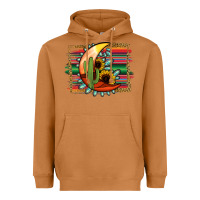Meerkat turquoise desert moon serape background Heavyweight Hoodie - Jasminsmagicworld