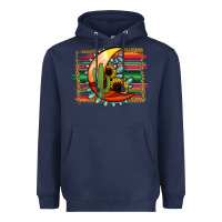 Navy turquoise desert moon serape background Heavyweight Hoodie - Jasminsmagicworld