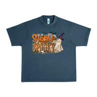 Midnight Navy Stay Spooky Urban Heavy Tee - CowhideDigitalArt