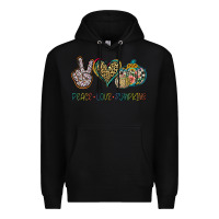 Black Peace Love Pumkins Premium Hoodie - Jasminsmagicworld