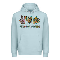 Blue Mist Peace Love Pumkins Premium Hoodie - Jasminsmagicworld