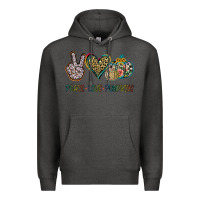 Charcoal Heather Peace Love Pumkins Premium Hoodie - Jasminsmagicworld