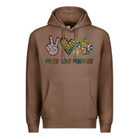 Chestnut Peace Love Pumkins Premium Hoodie - Jasminsmagicworld