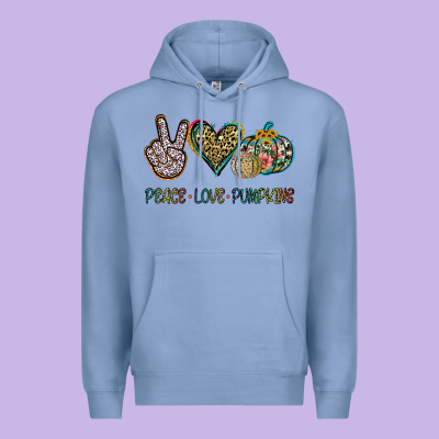 Peace Love Pumkins Premium Hoodie Designed By Jasminsmagicworld