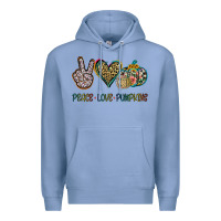 Colony Blue Peace Love Pumkins Premium Hoodie - Jasminsmagicworld